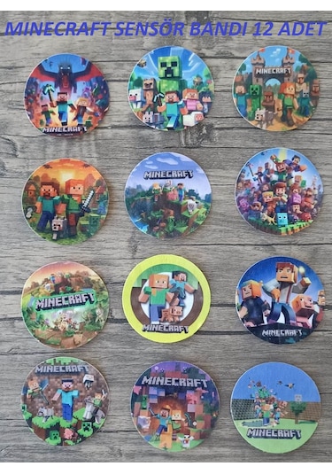 Dexcom Freestyle Libre Sibionics Sinocare Medtronic Sensör Koruyucu Bant 12'li Paket / Minecraft