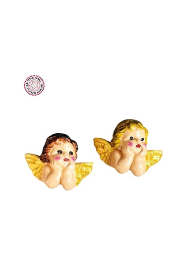 Uretti - Ayşe 7362 El Yapımı 2'li Sevimli Melek Magnet Seti - 4 X 5 Cm