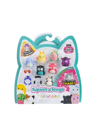 Squishmallows Squish-a-longs 8 Figür + Yüzük Set Seri 2 Al0084