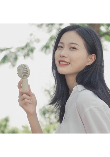 Fortunelane Mini Sessiz 3 Hızlı Taşınabilir Usb Şarjlı Fan - Gri Beyaz, Ofis, Seyahat, Kamp İçin