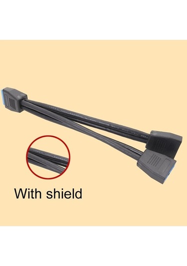 Flybuy 21cm Usb3.0 Anakart 19 Pin Bire İki Uzatma Kablo, Yüksek Hızlı Bağlantı, Dayanıklı