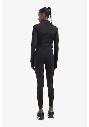 Defacto Defactofit Beli Saran İçi Yumuşak Tüylü Sporcu Tayt W8206az25aubk81 SiYAH