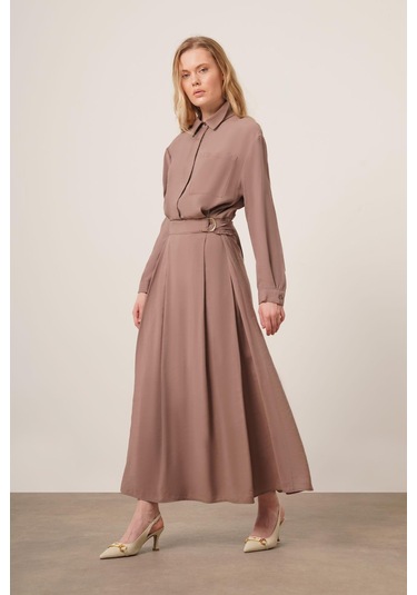 Ftz Women Kadın Modal Etekli Takım Vizon 30714 Vizon