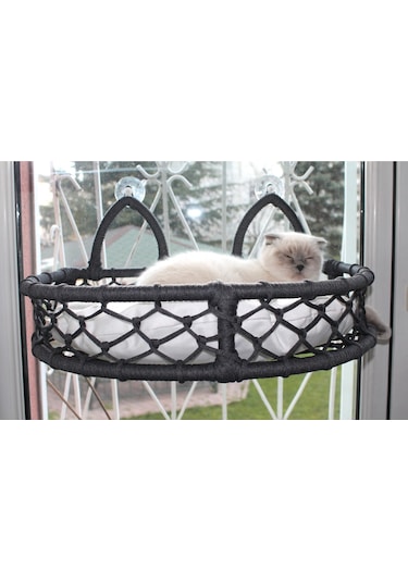 Homedora Cedric Kedi Cam Yatağı & Cam Askılı Vantuzlu Kedi Yatağı