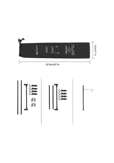 Yunboo Alüminyum Katlanabilir Dış Mekan Aydınlatma Ve Eşya Tutucu Raftı Farklı Boyut Seçenekleri Çok Renkli