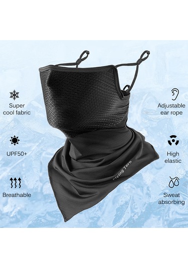 Geeksen Yumuşak Nylon Yüz Maskesi - Hızlı Kuruyan, Ter Emici, Spor Ve Seyahat İçin Uygun - Siyah Renk Seçenekleri Çok Renkli