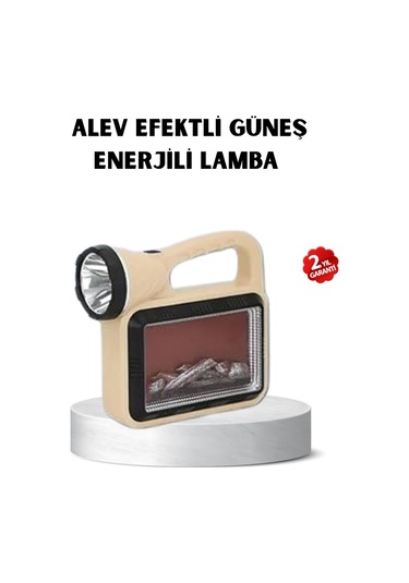 Güneş Enerjili Alev Efektli Lamba Cob Led Su Geçirmez Çok Fonksiyonlu Beyaz