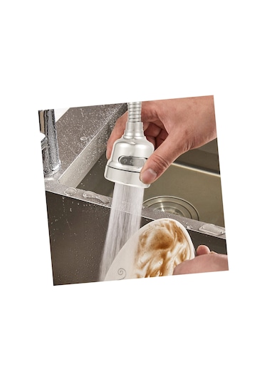 Foytokı 1 Bilgisayar Musluk Duş Püskürtücü Ile Mutfak Musluk Gümüş