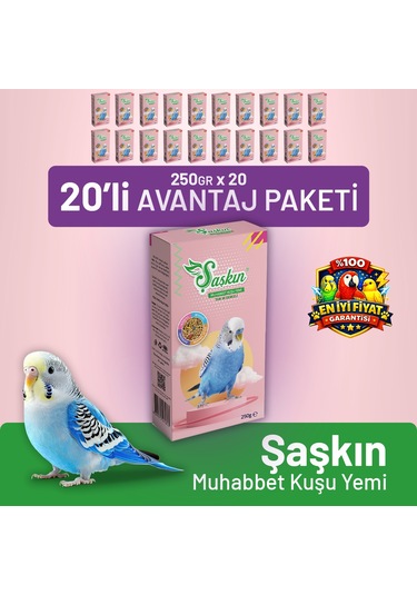 Şaşkın Muhabbet Kuşu Yemi 250 G - 20 Adet 250 G