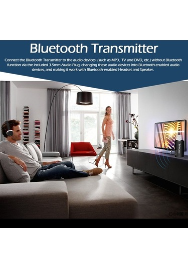 Fortunelane Kablosuz Bluetooth Verici - Tv, Pc Ve Mp3 İçin Usb Bluetooth Ses Dönüştürücü 10m Menzil