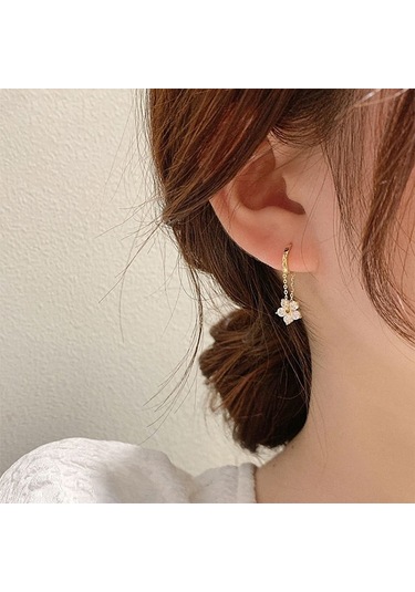 Mizaç Bayanlar Hafif Lüks İnci Çift Katmanlı Küpe Elmas Küpe, Şartname: Eh1034