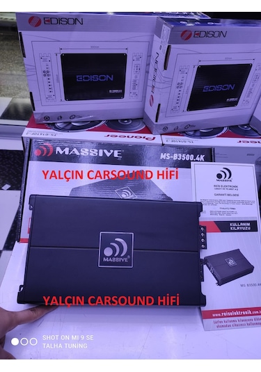 Massıve Ms-B3500.4K 3000W 2Ohm 4Chx90Wrms Stero ve Mono Prof Amfi