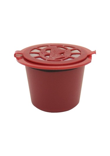 Novahub Kırmızı Nespresso Makineleri İçin Doldurulabilir Yeniden Kullanılabilir Kahve Kapsülleri Bölmeleri Kırmızı