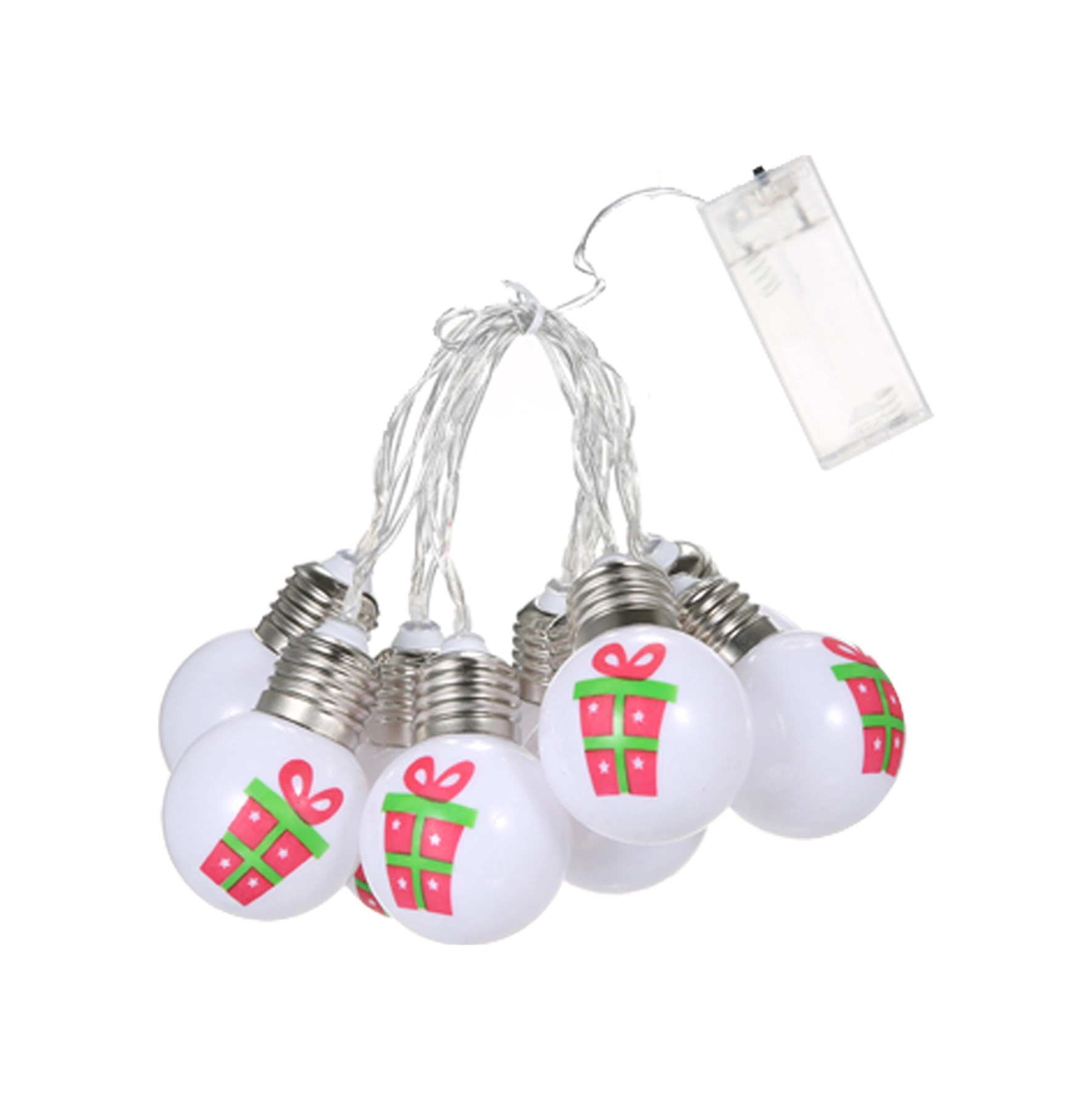 Youtek 1.5m 10 Led Noel Hediyesi Desenli Sürekli Aydınlatma Işık Zinciri - Noel Ve Bayram Dekorasyonu 2xaa Pil Gerekiyor, Pil Dahil Değil Diğer