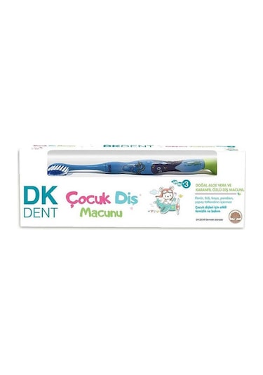 Dermokil DK Dent 3+ Yaş Aloe Vera ve Karanfil Çocuk Diş Macunu 50 ML + Diş Fırçası