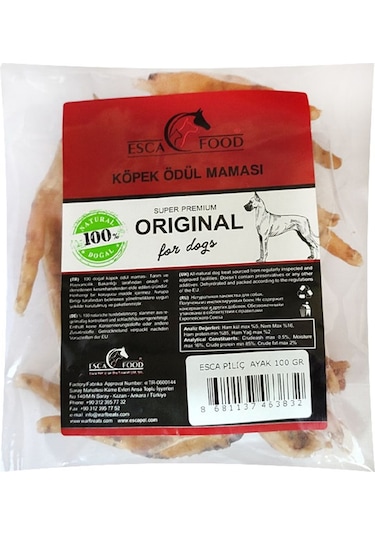Esca Piliç Ayak Yetişkin Köpek Ödülü 100 G