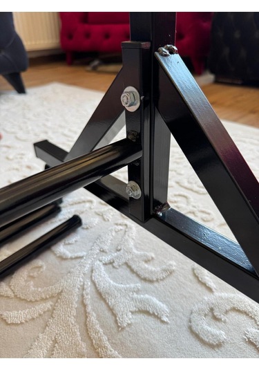 Premium 160 Cm Çelik Konfeksiyon 105 Cm En Elbise Askılık Tekerlekli Demonte Portmanto Hanger Siyah