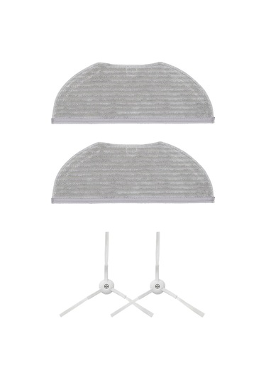 Viomi V3 Max Uyumlu Yedek Mop Ve Yan Fırça-4 Parça