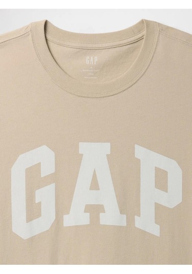 Gap 856659023 V-everyday Soft Basic Logo T Erkek Tişört Bej