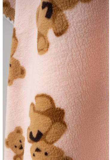 Bebitof Sevimli Ayıcıklar Desenli 90x100 Cm Peluş Bebek Battaniye Bbtf.pmb.95076 Pembe