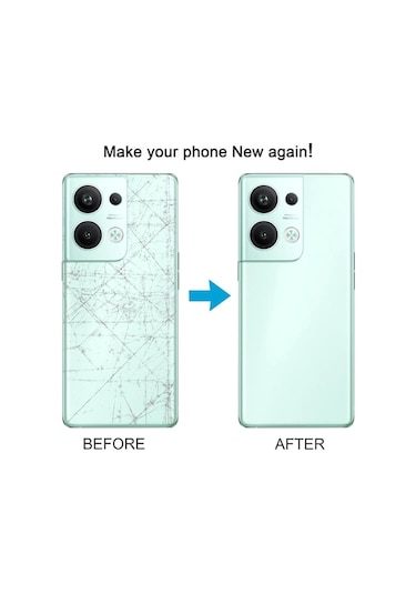 Cbtx Oppo Reno9 Pro+ Kamera Lens Kapağı İle Pil Arka Kapağı Mavi Diğer
