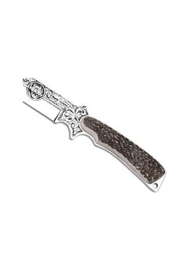 Bora 410 Shogun Geyik Boynuzu Sap Gravürlü Bıçak Çok Renkli