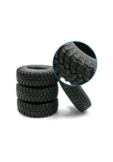 Youmex 1/10 Rc Araba İçin 4 Adet Kauçuk Lastik, Trx4 Scx10 90046 90047 Cc01 Uyumlu, 96mm Dış Çap, 48mm İç Çap, 40mm Genişlik Bjm150