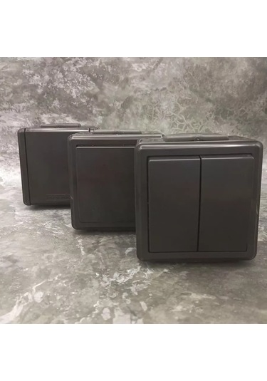 Bylectrıca Ip55 Su Geçirmez Tek Tuşlu Anahtar, Çikolata Renkli 214936895