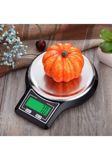 Createtech Terazisi Terazisi Tavası Tartım Paslanmaz Mutfak Gıda Elektronik Dijital Çelik Rt Siyah