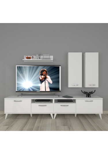Decoraktiv Eko 5220d Slm Retro Tv Ünitesi Tv Sehpası Beyaz