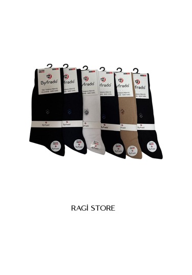 Ragi Store 6'lı Penye Dikişsiz Soket Erkek Çorap Çok Renkli