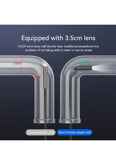 Xuweiwei Endoskop Kamera Black 1080p Hd 24 Lcd Ekran Ayarlanabilir Led Işık Endüstriyel Dayanıklı Usb Şarjlı 2000mah Pil