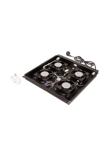 Lande 4 Fanlı Fan Modülü Termostatlı Siyah