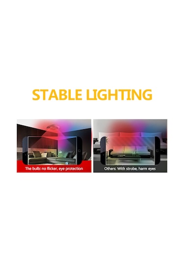 Yaleker E27 Rgb+ Beyaz Led Ampul 18w/a70: Uzaktan Kumanda, Işıklık Ayarı, Renk Değiştirme Ve Hafıza Özelliği Diğer