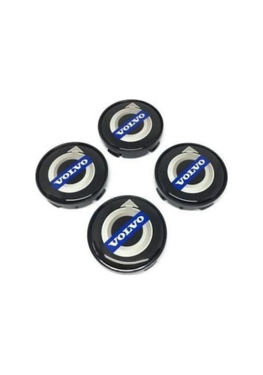 Jant Göbeği Volvo 65/62 62MM Yuva 4'Lü Set Mavi-Siyah Plasto