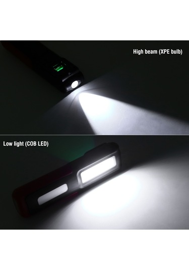 Manyetik Kaymaz Enerji Tasarruflu Cob Çalışma Işığı Ayarlanabilir Braket Siyah