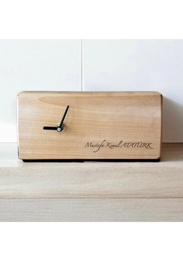 El Yapımı Hediyelik Kişiselleştirilebilir Ahşap Masa Saati
