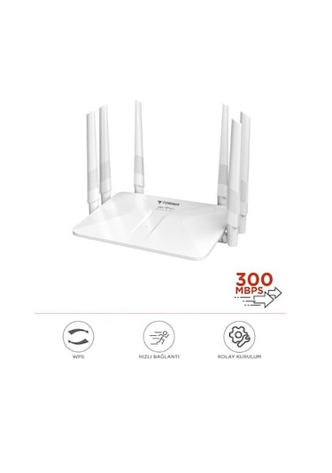 Torima WR50Q 2.4GHz 300Mbps Kablosuz  Wifi Router Beyaz