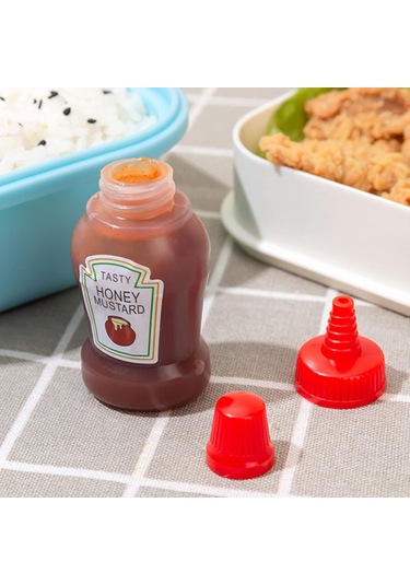 Qingmipy 4'lü Çocuk Lunch Sosu Dağıtıcı, Pe+pp Materyal, Sıkma Kapaklı, Leakproof, Transparan, Yemek Kutusu Aksesuarı, 25 Ml Diğer