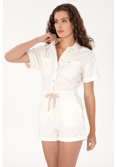 U.s. Polo Assn. Kadın Ekru Tulum Jean 50300621-vr019 Ecru