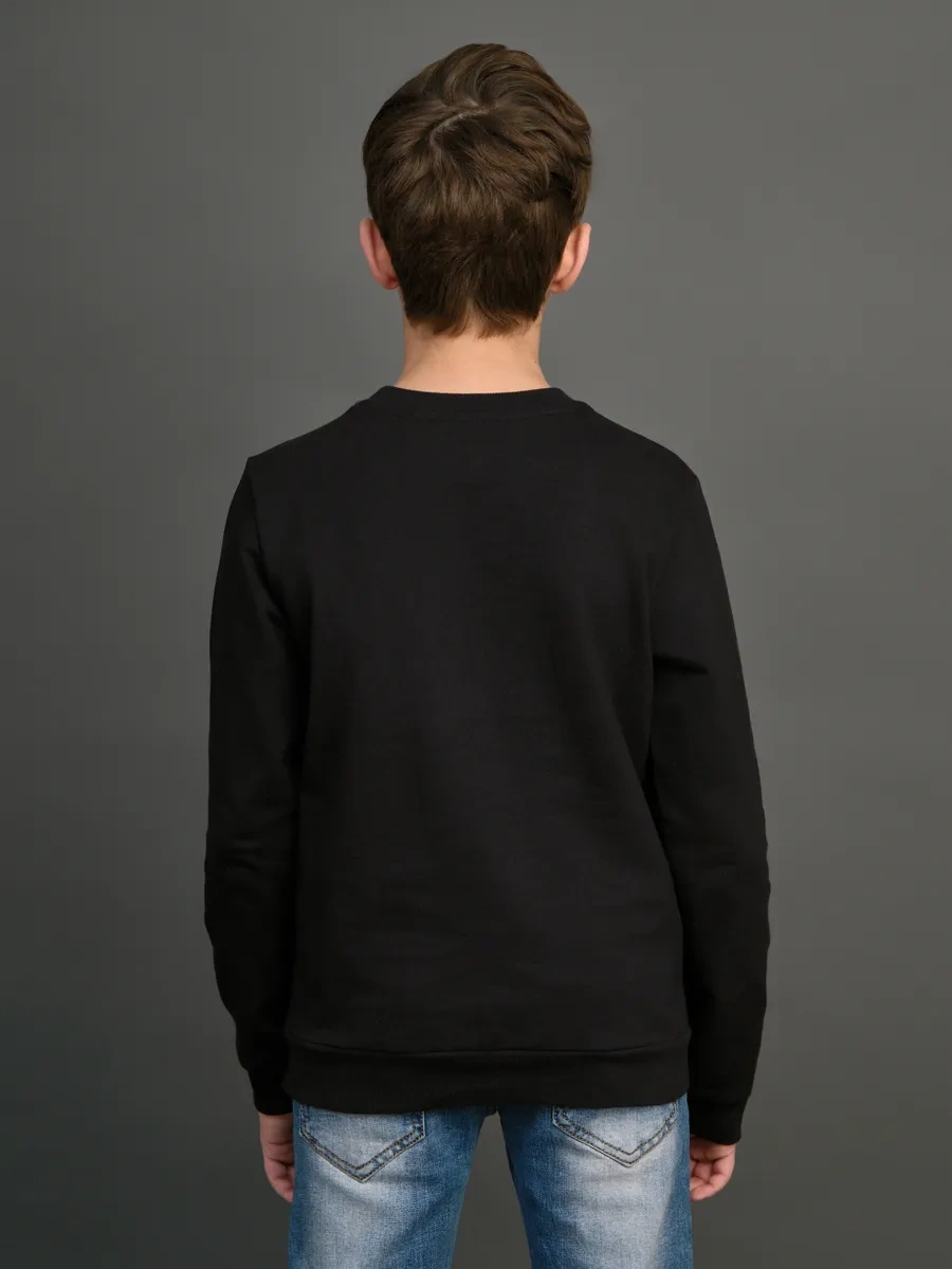 T-sod Seküiriş Kazanmış Sweatshirt 365248029 Siyah