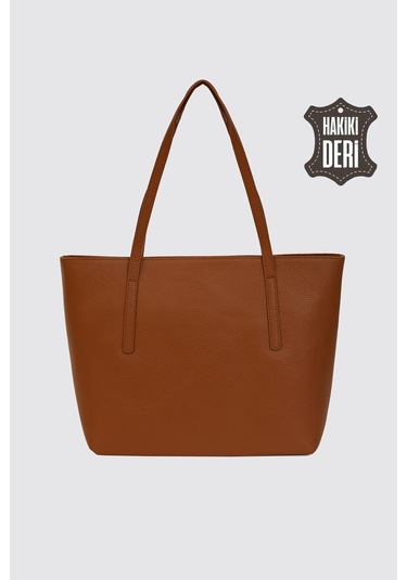 Hakiki Deri Kadın Omuz Çantası Taba Smr6425 Taba
