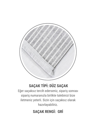 Revna Gri Yıkanabilir Halı Kaydırmaz Tabanlı Pamuk Dokuma Salon Mutfak Koridor İçin Gri