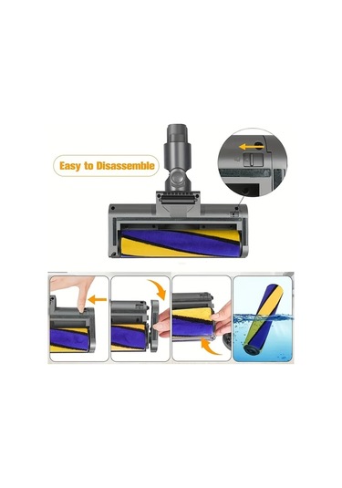 Xuweiwei 1pc V7 V8 V10 V11 V15 Vakum Temizleyici Zemin Nozulu Fırça Başlığı Gizli Tozları Aydınlatır Sert Zeminler İçin İdeal