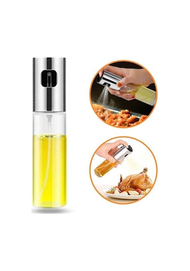 100ml Kapasiteli Şeffaf Spreyli Yağdanlık Sosluk Yağ Püskürtücü Y