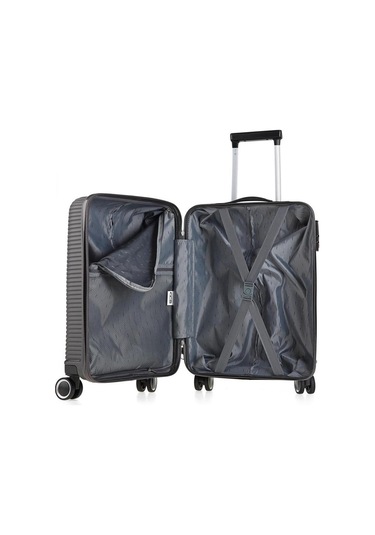 Ççs 5224 Polipropilen Üçlü Set Valiz Siyah Çok Renkli