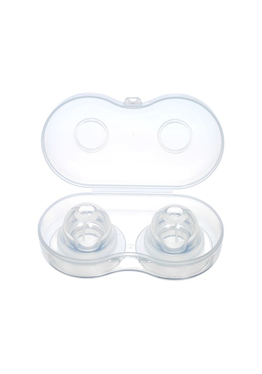 Hangfox Anne Bebek Beslenirken Kullanan Silikon Meme Ucu Koruması 2'li Paket - Saklama Kutulu, Düz/kısa/girişik Uçları Düzeltir