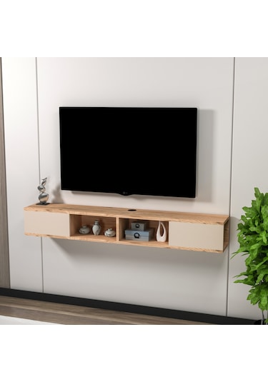 Arnetti Duvara Monte Mayer Televizyon Sehpası, Atlantik Çam Bej