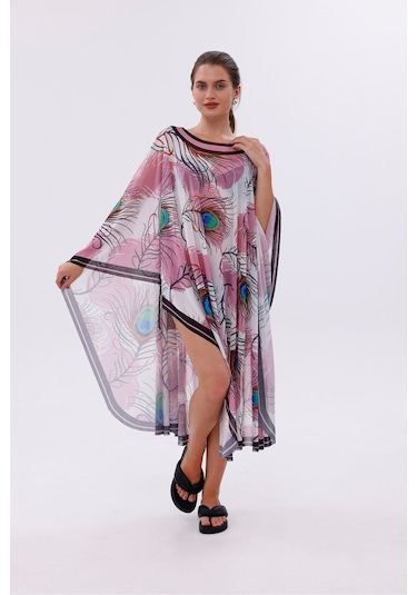 Tarzını Seç Kimono Pareo - Tesettür Pareo - Ege Model 240x135 Cm Çok Renkli