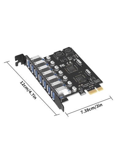 7 Port Usb 3.0 Pci-e Express Kart Hub Çoklayıcı Çoğaltıcı